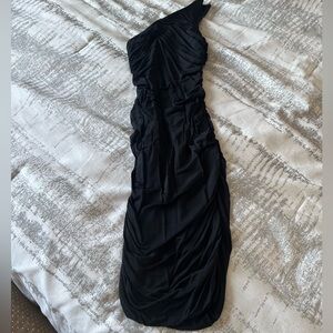 Black one shoulder dress